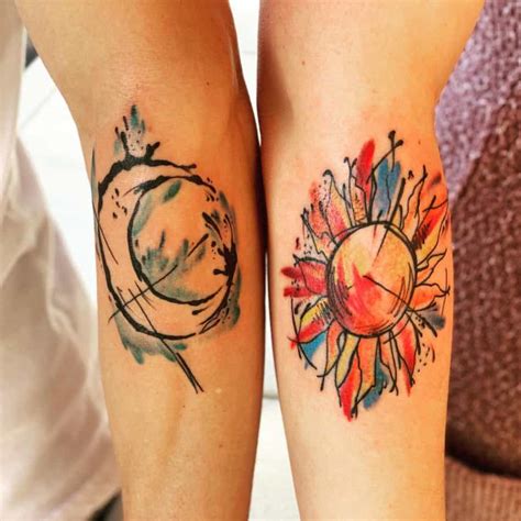 35 Hot Sun and Moon Tattoos Ideas