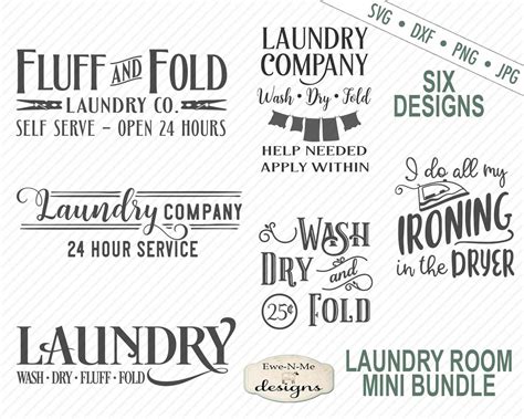 Laundry SVG Bundle - Laundry Room Sign SVG Bundle - Commercial Use svg ...