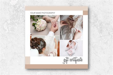 Photography Gift Certificate Template (194836) | Flyers | Design Bundles