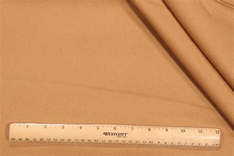 13.38 Yards Solid Woven Twill Upholstery Fabric in Caramel