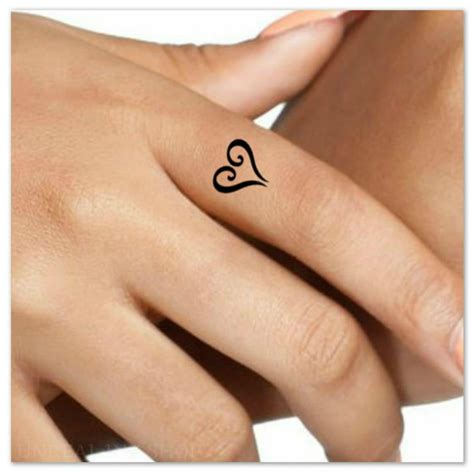 Finger Tattoo 4 Heart Temporary Tattoos Waterproof - Etsy