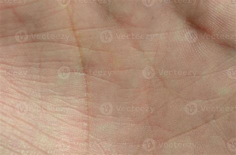 Close up of human hand skin with visible skin texture and lines ...