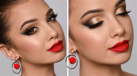 Eye Makeup With Red Lipstick Tutorial | Saubhaya Makeup