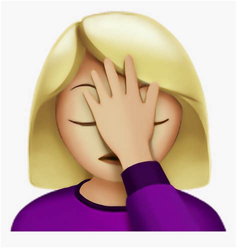 Facepalm Woman Emoji, HD Png Download , Transparent Png Image - PNGitem