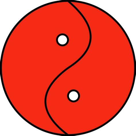 Yin Yang Symbol Or Icon In Red Color. 24143748 Vector Art at Vecteezy