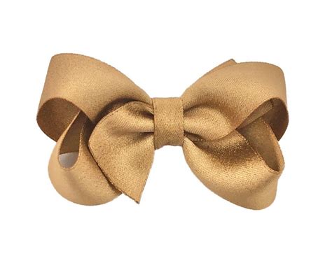 Metallic Gold Hair Bow Gold Shimmer Bow, Boutique Bows, Girls Hair Bows ...