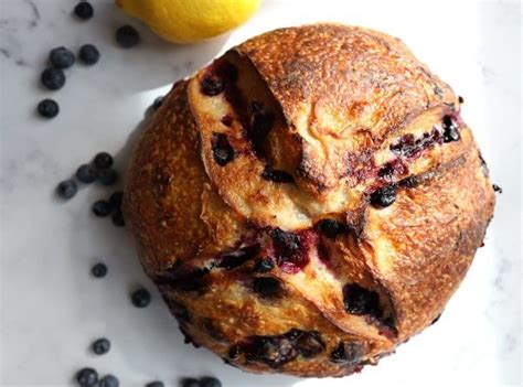 Lemon Blueberry Sourdough Bread - Almond Milk & Cookies