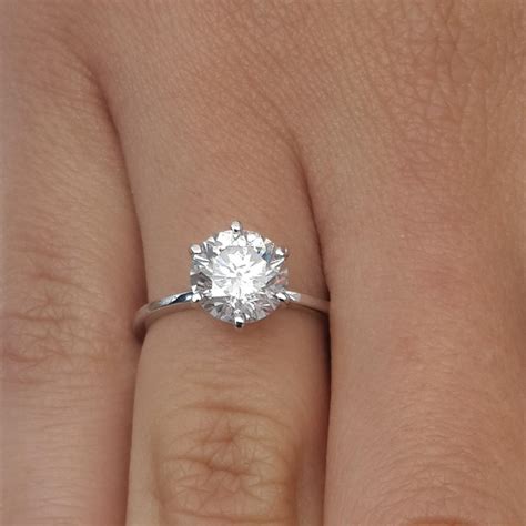 2 Carat Round Cut Diamond Engagement Ring SI1/D White Gold 18k 6294 | eBay