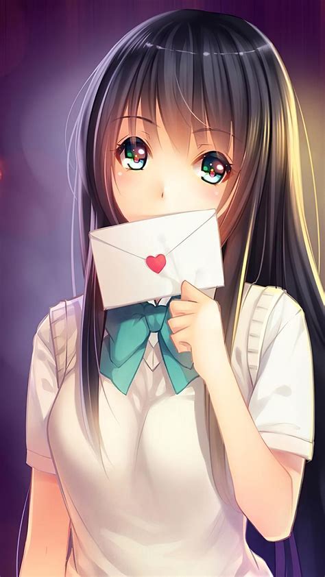 2160x3840 Anime Girl In Love With Love Letter Sony Xperia X,XZ,Z5 ...