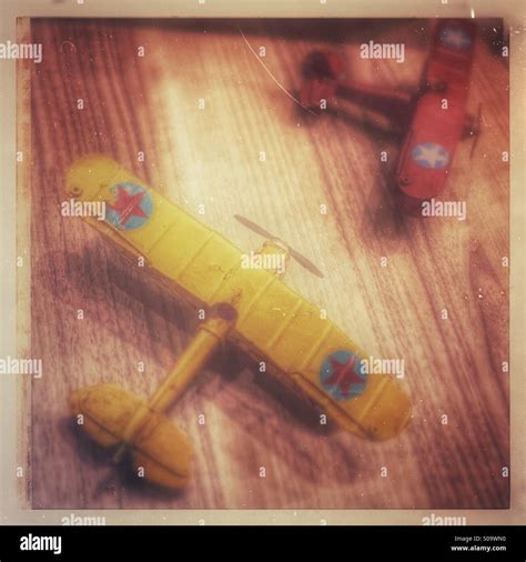 Old metal toy planes Stock Photo - Alamy