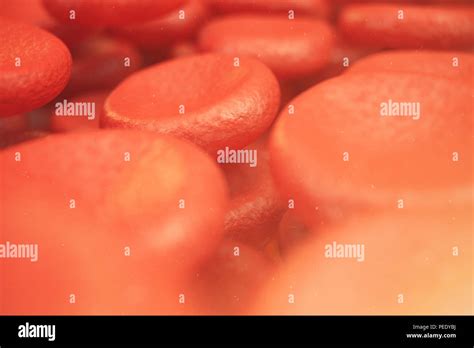 3d illustration red blood cells, responsible for oxygen carrying over ...