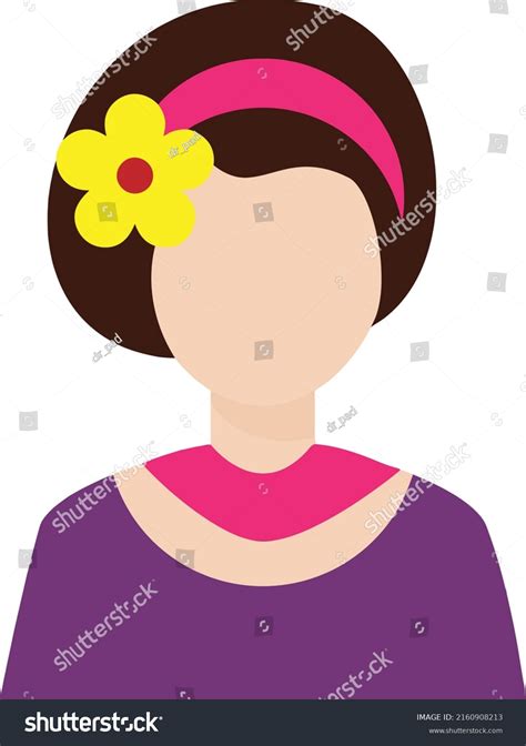 Girl Woman Face Profile Picture Concept Stock Vector (Royalty Free ...