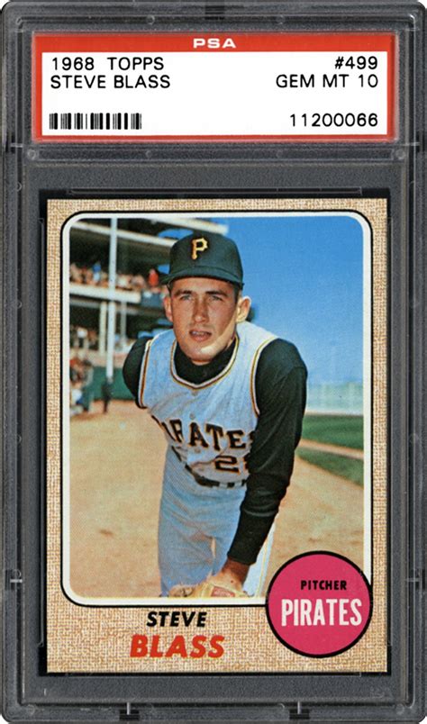 1968 Topps Steve Blass | PSA CardFacts™