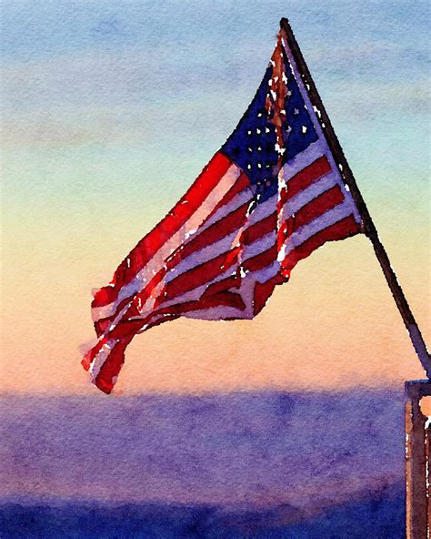 American Flag Watercolor, Flag Watercolor Digital Download Art ...