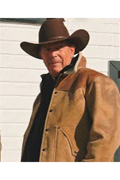 Kevin Costner Yellowstone John Dutton Season 3 Leather Jacket