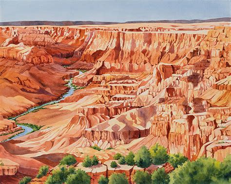 Golden Canyon - Grand Canyon Watercolor Painting - Heidi Rosner Fine Art