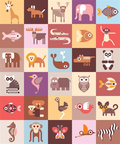 Zoo Animals vector illustration 11069757 Vector Art at Vecteezy