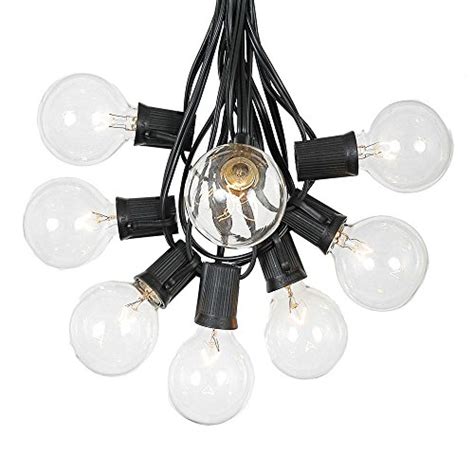 G50 Patio String Lights with 25 Clear Globe Bulbs – Outdoor String ...