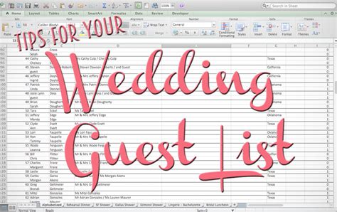 Wedding Guest List Excel Spreadsheet Google Spreadshee wedding list ...