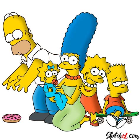 Learn How to Draw the Simpsons Family in Easy Steps - SketchOk