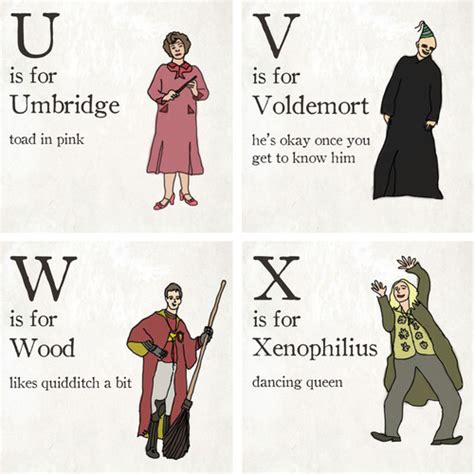 A Witty Illustrated Alphabet of Harry Potter Characters