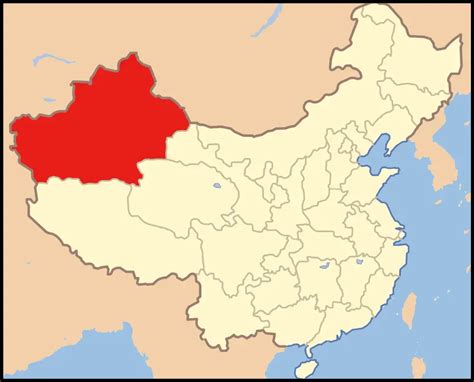 Map of China Xinjiang - Mapsof.Net