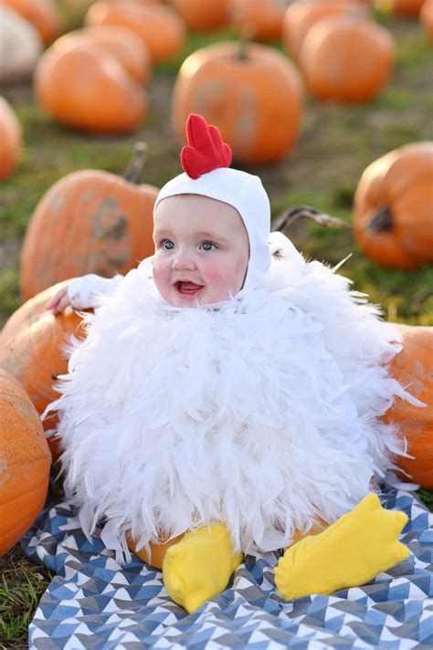 Adorable DIY Baby Chicken Halloween Costume