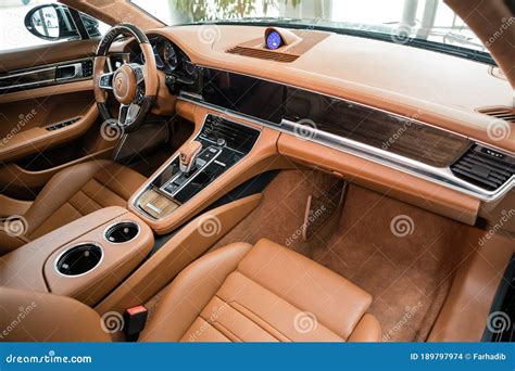 Porsche Panamera Turbo Interior Editorial Stock Image - Image of ...