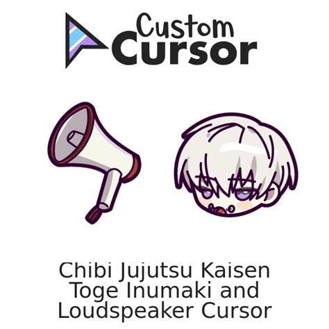 Chibi Jujutsu Kaisen Toge Inumaki and Loudspeaker cursor – Custom Cursor