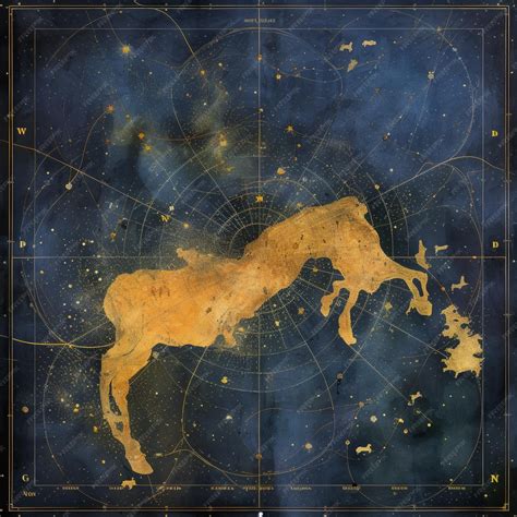 Premium AI Image | Constellation map of a horse in the constellation ...