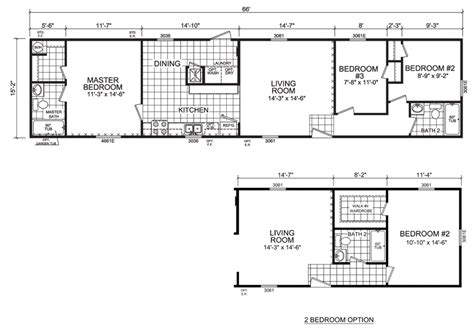 3 Bed 2 Bath Single Wide Mobile Home Floor Plans | Viewfloor.co