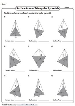 Surface Area Of A Pyramid Worksheet With Answers - Worksheets For ...