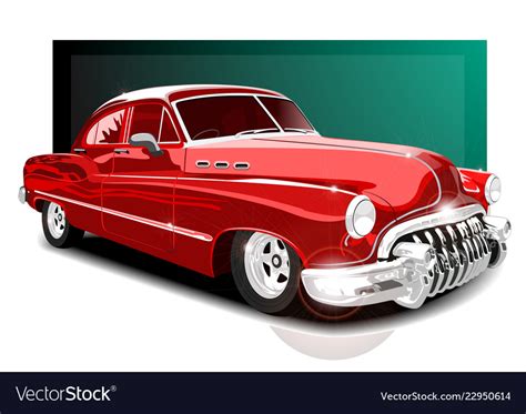 Vintage red car retro Royalty Free Vector Image