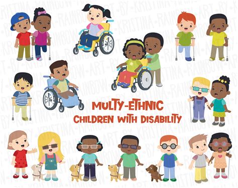 Disability Children Clipart Showing