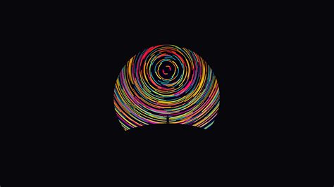 Digital art, minimalism, black background, abstract HD wallpaper ...