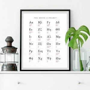 Greek Alphabet Poster, Greek Alphabet Print, Alphabet Poster, Alphabet ...