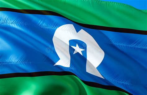 Torres Strait Islanders Flag. 3D Waving Flag Design. the National ...