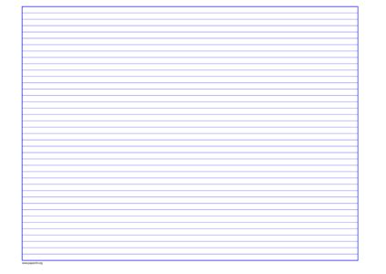 Printable Lined Paper Landscape
