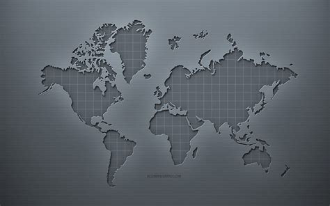 World Map, gray creative background, World Map concepts, gray paper ...