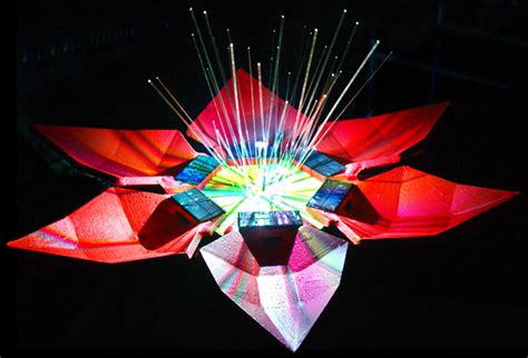 Solar Powered Flower Sculpture Lights up the Night | Inhabitat - Green ...