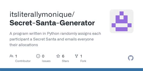 GitHub - itsliterallymonique/Secret-Santa-Generator: A program written ...