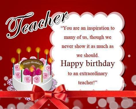 55 Birthday Wishes For Teacher