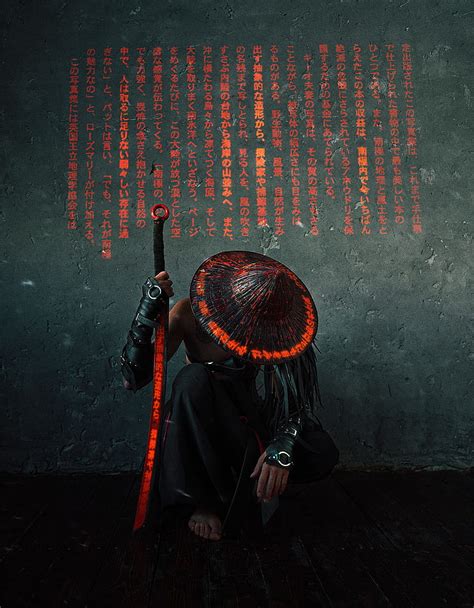 HD wallpaper: samurai, cyber, warrior, symbols, Japan, sword ...