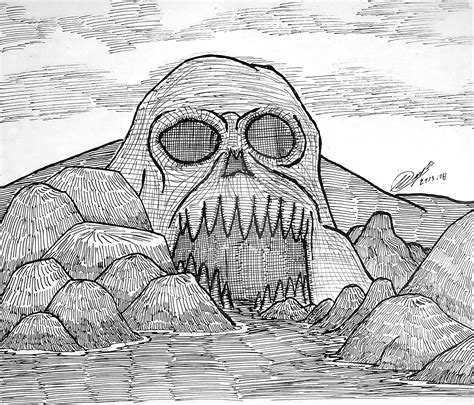 Skull Island Map Drawing