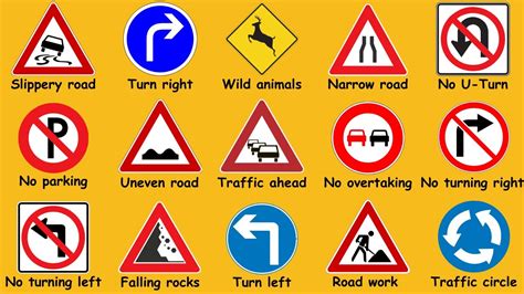 Common Traffic Signs And Meanings