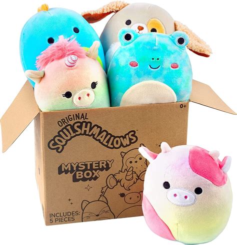 Squishmallow 5" Plush Mystery Box, 5-Pack - Assorted Set of Various ...