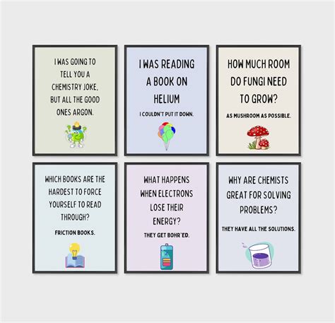 Funny Science Posters, Set of 6 Prints, Science Classroom Posters ...