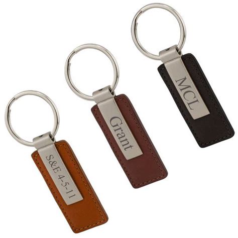 Personalized Modern Leather Key Chain