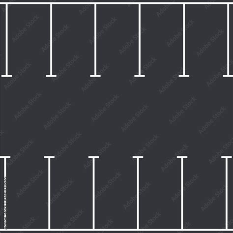 Top view of a city parking lot. Empty parking area. vector illustration ...