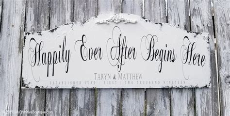 Happily Ever After Sign Rustic Wedding Sign Fairytale | Etsy